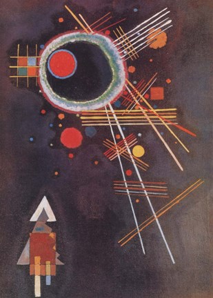 Framed Strahlenlinien Print