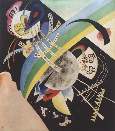 Framed Circles and Black, 1921 Print