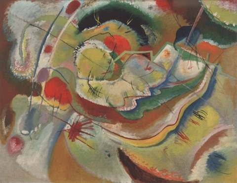 Framed Small Picture with Yellow, 1914 Print