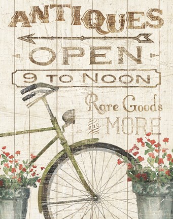 Framed Flea Market Bike Print