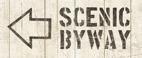 Framed Flea Market Road Sign Scenic Byway Print