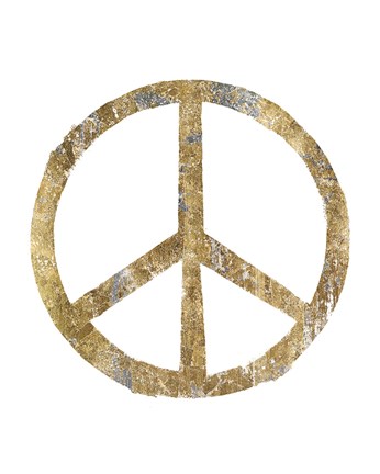 Framed Gilded Hipster Peace Print