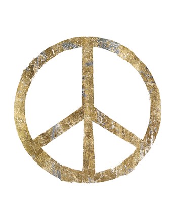 Framed Gilded Hipster Peace Print