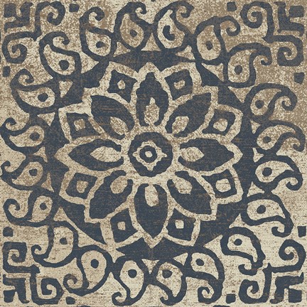 Framed Amadora with Brown Square I Print