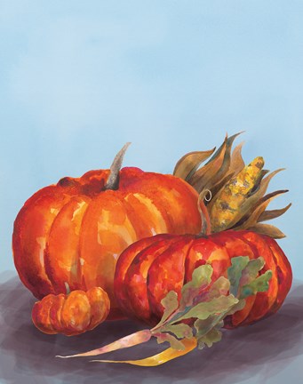 Framed Watercolor Harvest IV Print