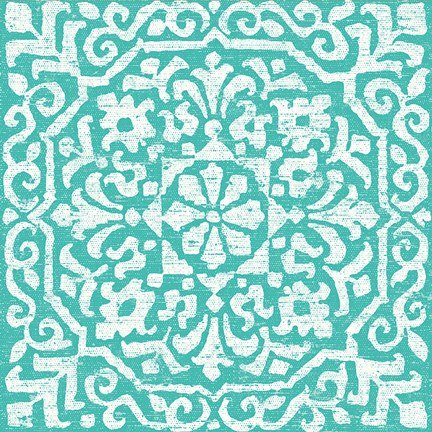 Framed Amadora Blue - Tile VIII Print