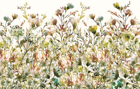 Framed Transparent Garden Spice Pattern Print