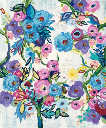 Framed Floral Recipe Print