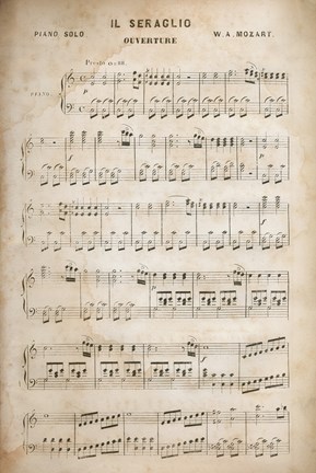 Framed Sheet of Music II Print