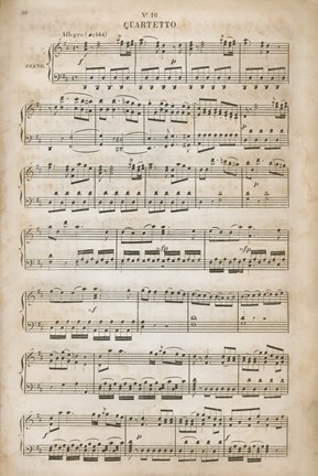 Framed Sheet of Music III Print