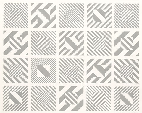 Framed Multi Box Op Art Print