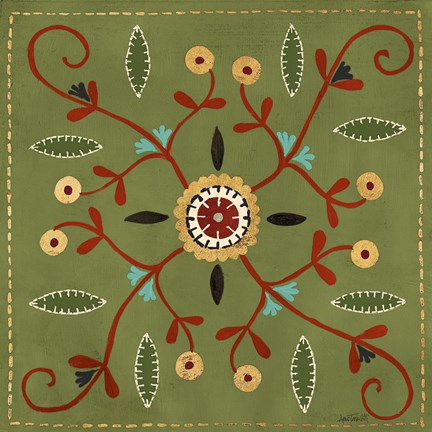 Framed Festive Tiles IV Print