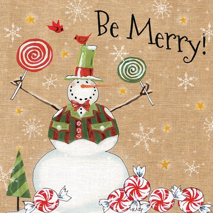 Framed Sweet Snowmen IV Print