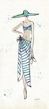 Framed Beach Divas III Print