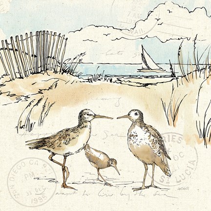 Framed Coastal Breeze XI Print