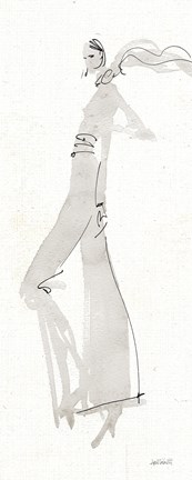 Framed La Fashion III Gray Print