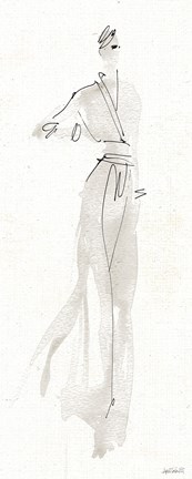 Framed La Fashion IV Gray Print