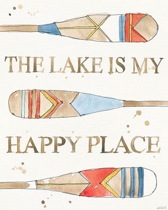 Framed Lakehouse III Red Print