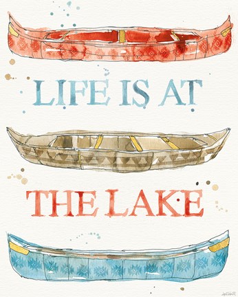 Framed Lakehouse IV Red Print