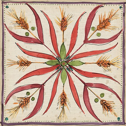 Framed Farmers Feast Tiles IV Print