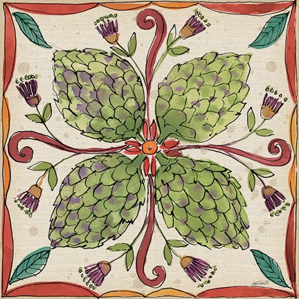 Framed Farmers Feast Tiles III Print