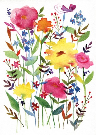 Framed Annes Flowers III Print