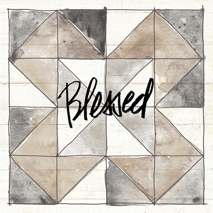 Framed Farm Memories XIII Blessed Print