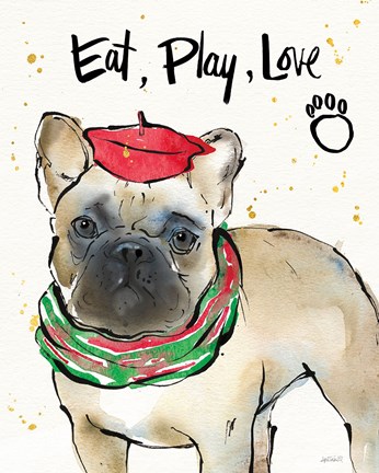 Framed Strike a Paws VI Christmas Print