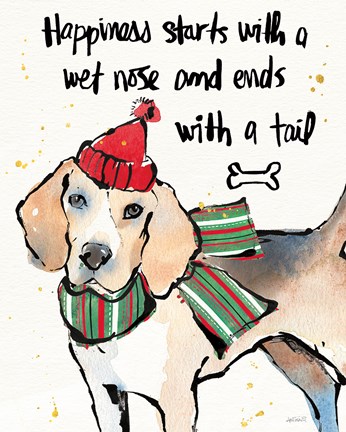 Framed Strike a Paws IV Christmas Print