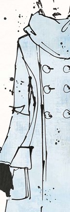 Framed Fashion Strokes VII Pastel Print