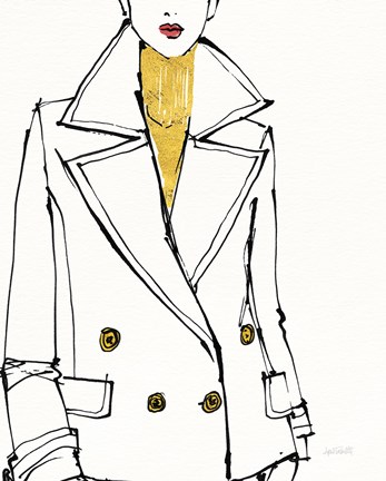 Framed Fashion Strokes I no Splatter Print