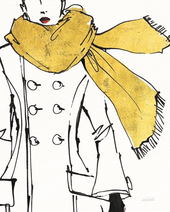 Framed Fashion Strokes III no Splatter Print