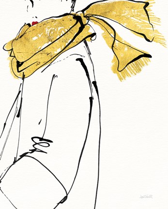 Framed Fashion Strokes II no Splatter Print