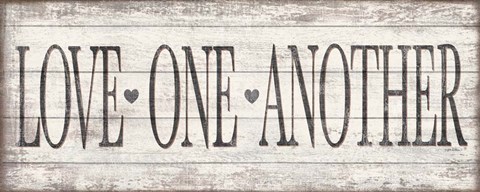 Framed Love One Another Wood Sign Print