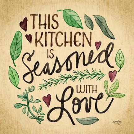 Framed Kitchen Memories I (Kitchen seasoned) Print