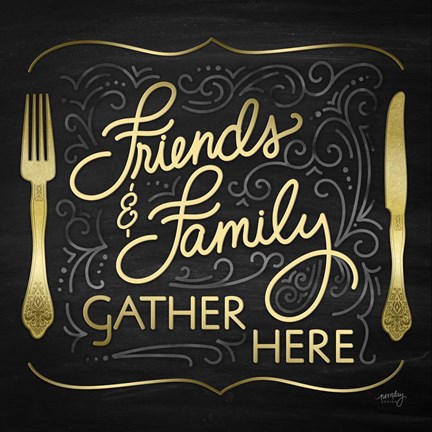 Framed Gather Here I (Friends Family) Print