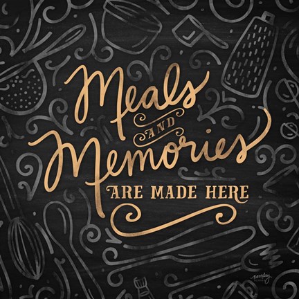 Framed Gather Here II (Meal Memories) Print