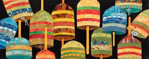 Framed Buoy Collage Panel Print