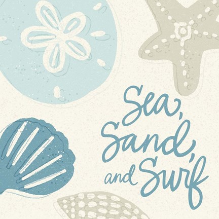 Framed Walk on the Beach I Print