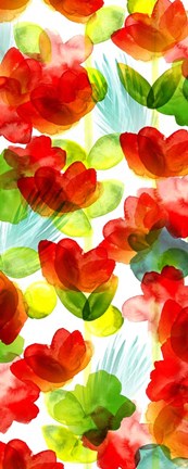 Framed Tropical Floral Panel II Print