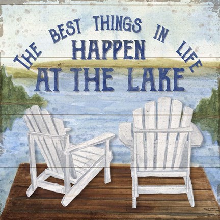 Framed Lake Living I (best things) Print