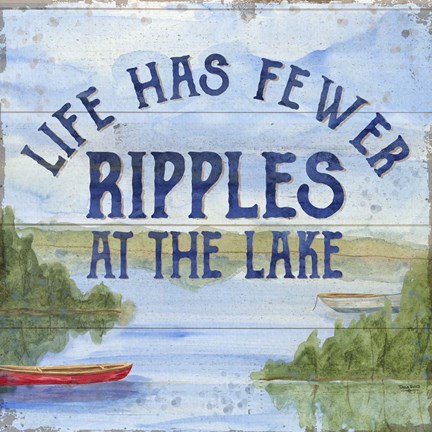 Framed Lake Living IV (ripples) Print