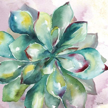 Framed Succulent Watercolor I Print