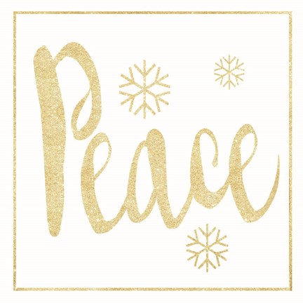 Framed Golden Peace I Print