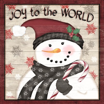 Framed Rustic Snowmen I Print