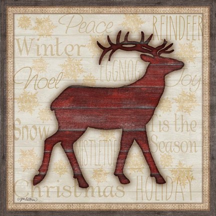 Framed Rustic Reindeer Print