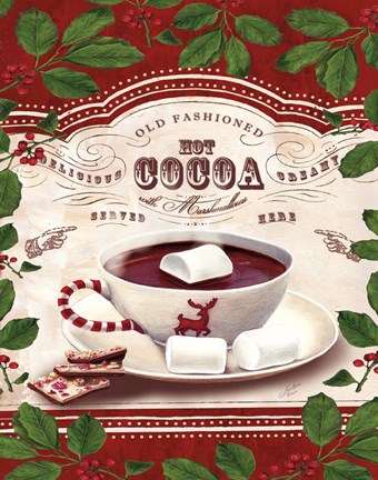 Framed Hot Cocoa Old Fashioned Print
