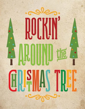 Framed Colorful Christmas III Print