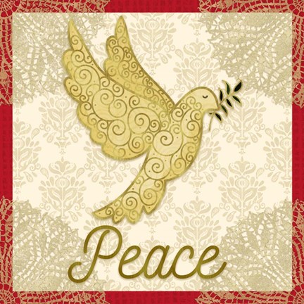 Framed Trim the Tree III with sentiments Print