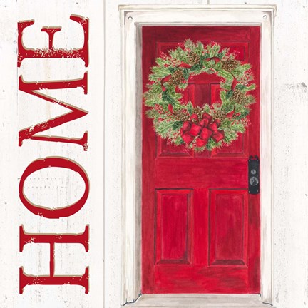 Framed Home for the Holidays Home Door Print